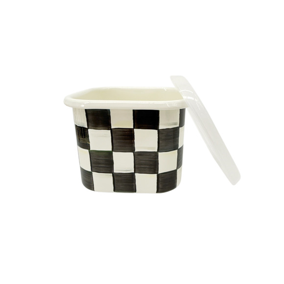 MACKENZIE-CHILDS Courtly Check Enamel Deep Squarage Bowl | Large - Picture 3 of 6